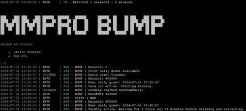 Бот для MMPro BUMP